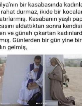 Günah çıkartman isteyen kadın