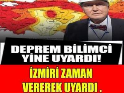 Büyük İzmir Depremi İçin Uyarı