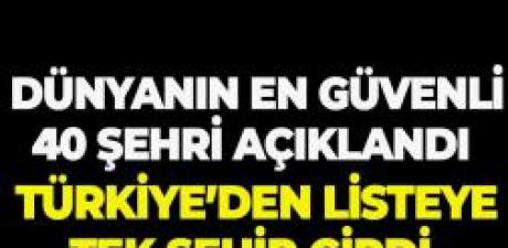 Dünyanın en güvenli 40 şehri açıklandı