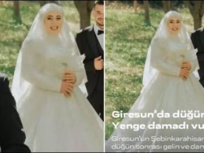 Giresun'da düğünde damadın yengesi