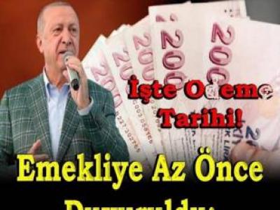 E'mekliye az önce duyuruldu.