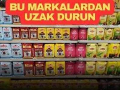 tespit edilen 4 çay markasını