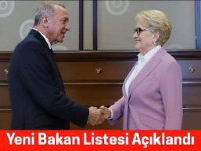 yeni bakan listesi açıklandı