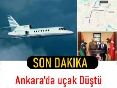 Ankara'da Uçak Düştü