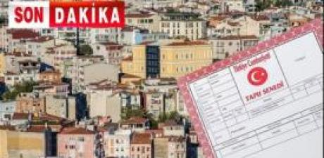 Tüm tapu sahiplerine duyuru..