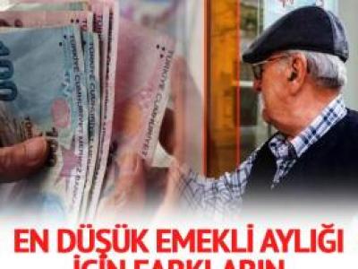 En düşük emekli aylığı için farkların ödeneceğin tarih belli oldu!
