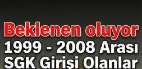 Sigorta girişi 2000-2010-2015 arası olanlara
