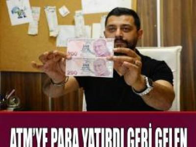bir market işletmecisi, bankaya para yatırırken