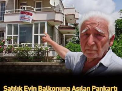 Balkonuna asılan yazıyı görenler vazgeçiyor
