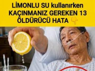 Limonlu Su Kullanırken