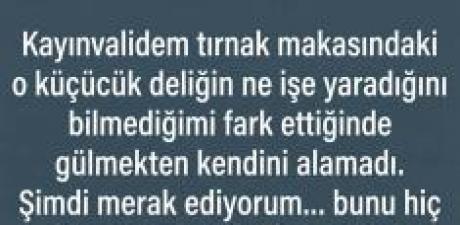 Tırnak makasınızdaki küçük yuvarlak