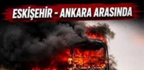 Yolcu Otobüsü Alev Alev Yandı
