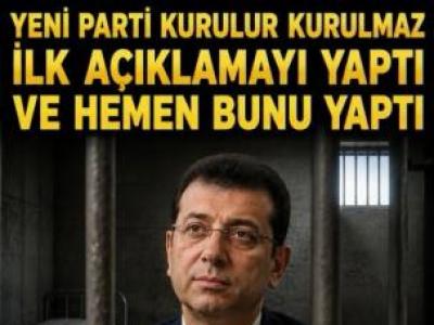 Yeni Parti ile ilgili ilk açıklama