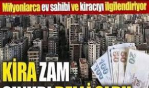 KİRA ARTIŞ ORANI BELLİ OLDU