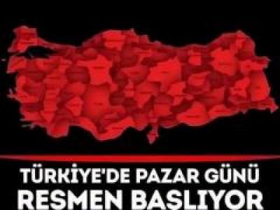 Pazar günü geliyor..