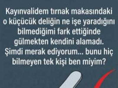 Tırnak makasınızdaki küçük yuvarlak amacı