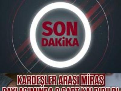 O şart kalktı…