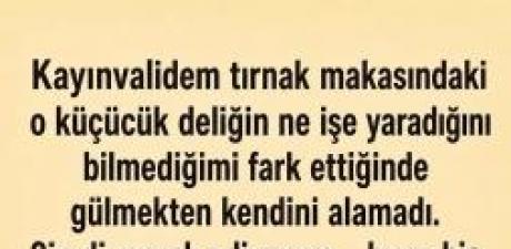 Tırnak makasınızdaki küçük yuvarlak delik