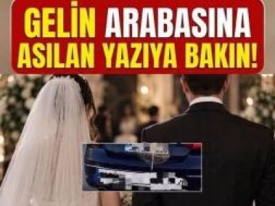 gelin arabasının arkasına yazılan yazı