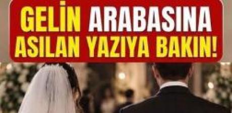 gelin arabasının arkasına yazılan yazı