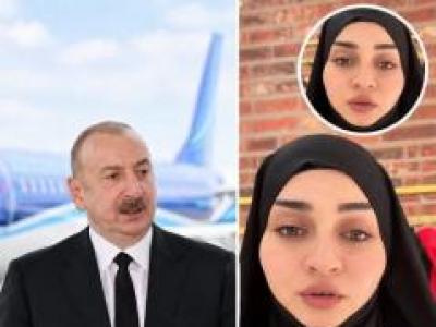 Aliyev başörtülü kadına.