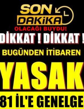 Valiliklere gönderilen genelgeler